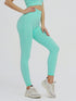 the keeper GATHERED CROP & high waist scrunch butt legging SET Aqua